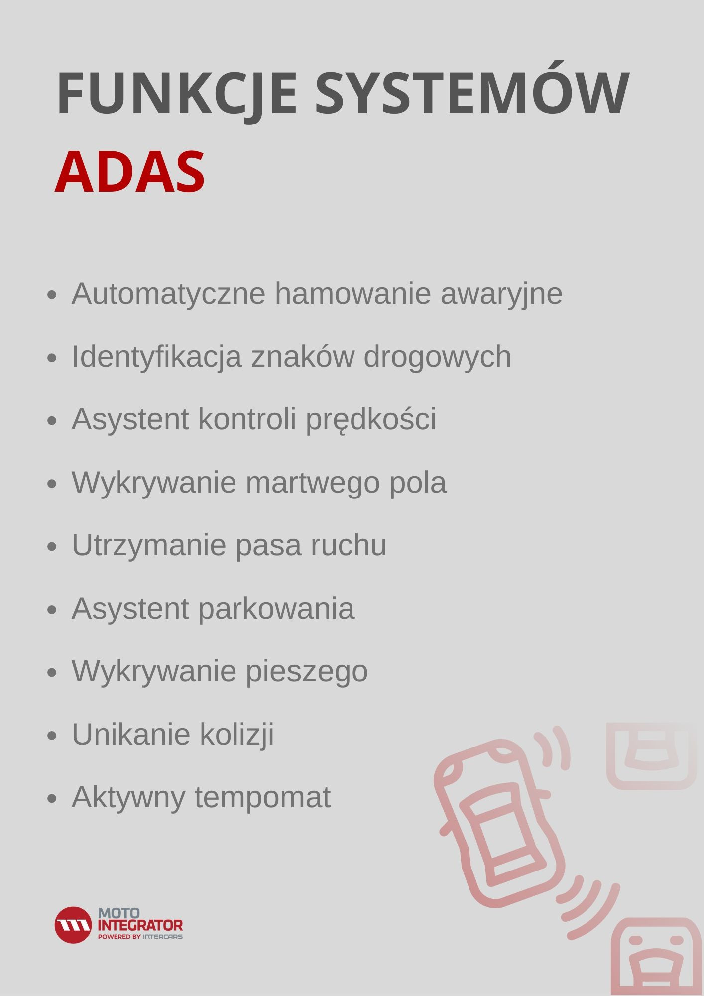 Funkcje systemów ADAS